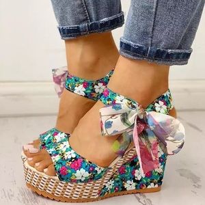 Women’s Floral Summer Wedges